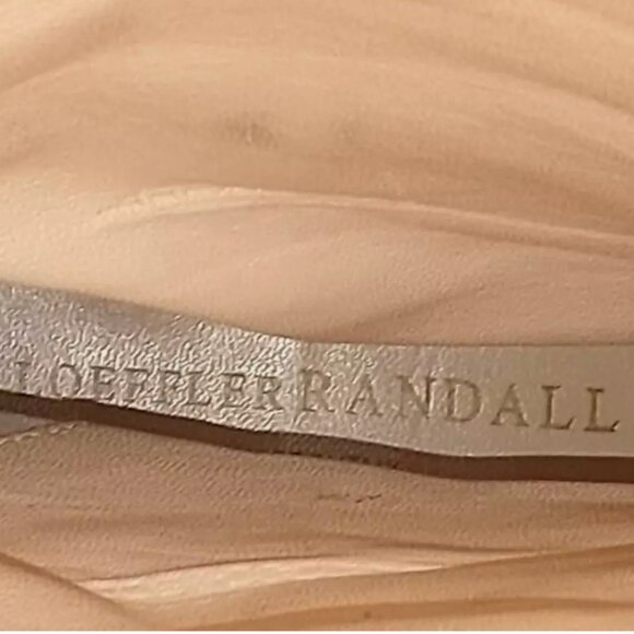 LOEFFLER RANDALL Matilde Wedge Heel Leather Riding Boot Tall Knee High Tan Sz 7B - Picture 7 of 8